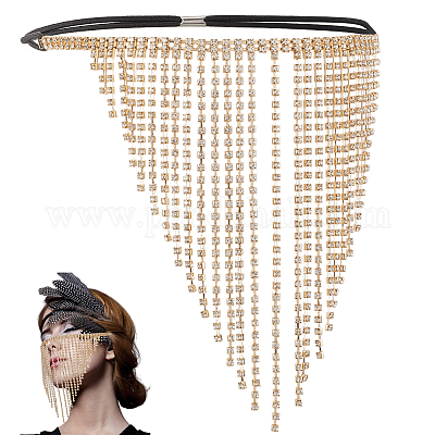 Цепочка из сплава стразов и полиэстера AJEW-WH20072-21G-1