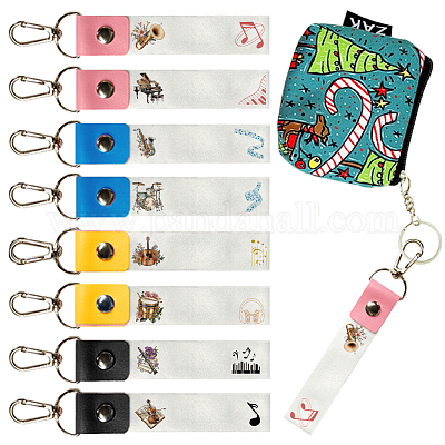 Брелок для ключей из искусственной кожи и хлопка с именным маркером AJEW-WH0514-038-1