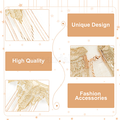 Цепочка для бюстгальтера с железными плечами AJEW-WH0038-80G-1