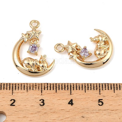 Латунные микро проложить кубического циркония подвески KK-C155-19G-01-1