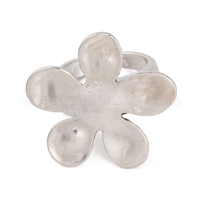 Кольца-манжеты из цветочного сплава для женщин RJEW-M018-01P-1