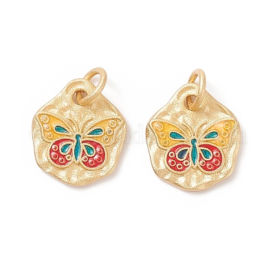 Подвески из латуни с эмалью в стойку KK-M230-26G-1