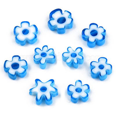 Ручной работы стеклянная бусина тысячецветник нитей LAMP-N029-017B-15-1