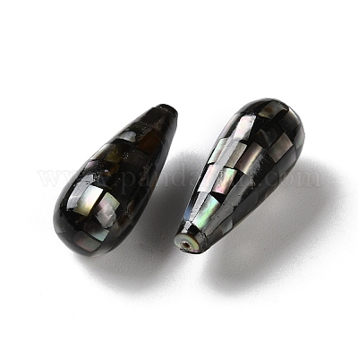 Shell perle naturali labbro nero&nbsp;SSHEL-B002-10B-01-1