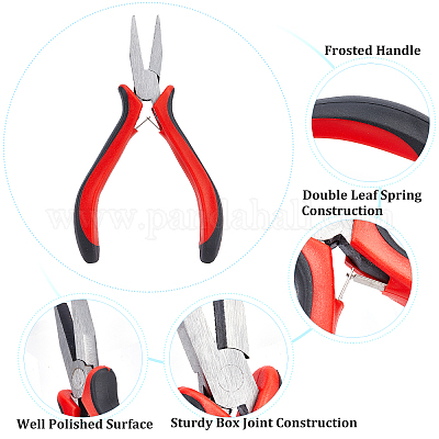 Wholesale SUNNYCLUE 5 Inch Flat Nose Pliers Jewelry Pliers Mini Precision  Pliers Wide Flat Nose Pliers Small Plier Clamping Metal Sheet Forming Tools  for Women Jewelry Making DIY Hobby Projects Supplies Red 
