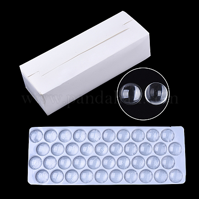 Прозрачные стеклянные кабошоны GGLA-R026-30mm-B-1