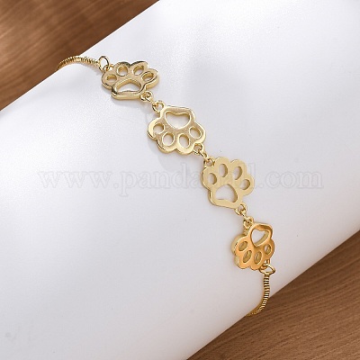 Латунные браслеты-слайдеры с цепочкой-коробкой BJEW-S169-01G-1