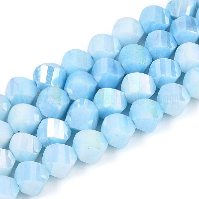 Антикоррозийные гальванические стеклянные бусины GLAA-T025-8mm-14B-1