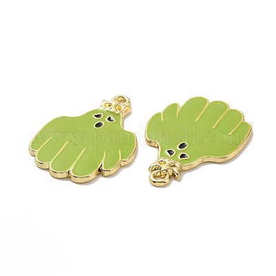 Подвески из эмали из сплава с покрытием на тему Хэллоуина PALLOY-O109-54LG-1