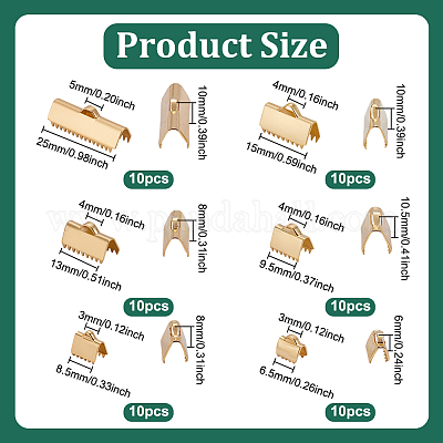 60 шт. 6 стиля 304 нержавеющая сталь ленточный обжимной наконечник STAS-UN0063-91G-1