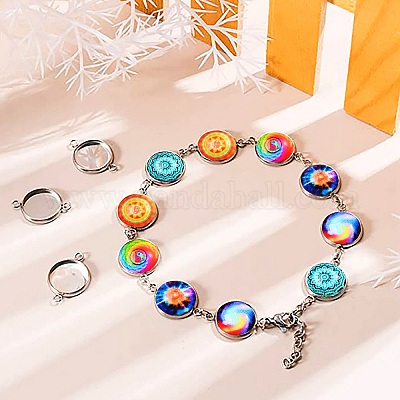 80 шт. 8 стиля кабошонов из нержавеющей стали 304 с креплениями STAS-SZ0001-41P-1