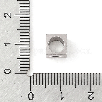 Европейские бусины из нержавеющей стали 201 STAS-M058-01N-P-1