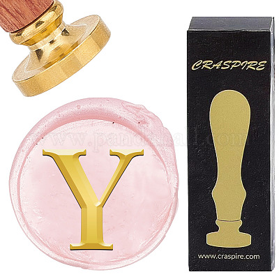 Латунная восковая печать с деревянной ручкой AJEW-WH0412-0320-1