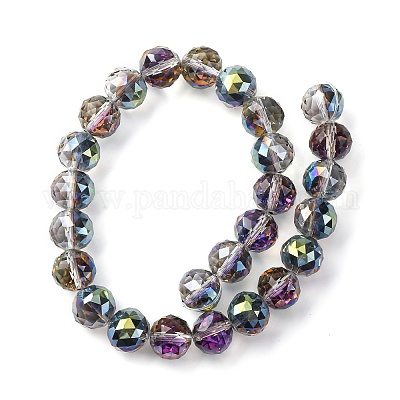 Прозрачные стеклянные бусины гальваническим пряди EGLA-N002-34F-F05-1