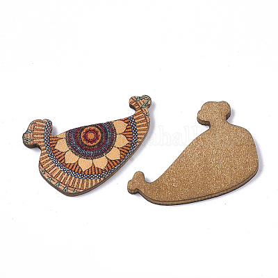 Cabochons imprimés en tilleul&nbsp;X-WOOD-S045-081B-1