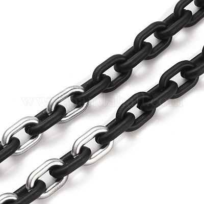 Окрашенные распылением пластмассовые цепочки для очков ccb AJEW-EH00240-01-1