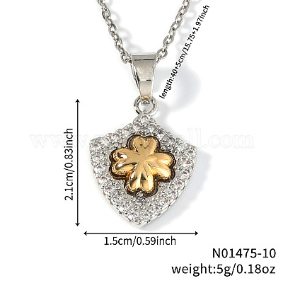 Элегантные латунные подвески с микропаве из прозрачных кубических цирконий FA0989-2-1