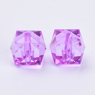 Прозрачные акриловые бусины TACR-Q259-10mm-V48-1