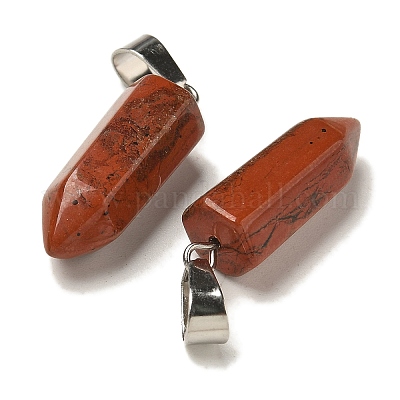 Природные красной яшмы подвески G-Z067-07P-11-1
