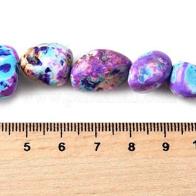 Нити окрашенных бусин из натурального магнезита G-L617-A01-02-1