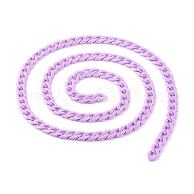 7 прядь 7 цвета непрозрачная акриловая бордюрная цепочка ручной работы AJEW-JB00989-1