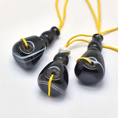 Естественно агат 3 отверстие гуру шарики G-K208-01-B-03-1