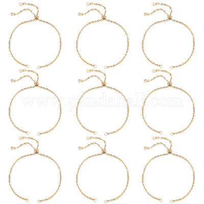 10 шт. регулируемый браслет-слайдер из нержавеющей стали 304/браслет-боло для изготовления AJEW-BBC0002-12-1