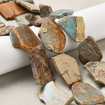 Натуральные бусины из аква терра яшмы G-E444-11-A01-1