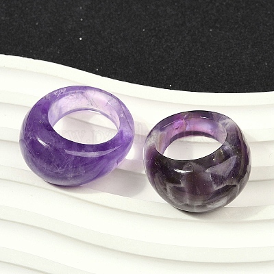 Кольца из натуральных смешанных камней для унисекс RJEW-C128-01-1