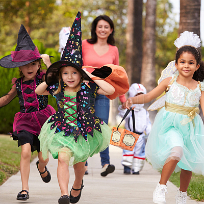 Хэллоуин тема узор полиэстер бронзовая ткань DIY-WH0033-30-1