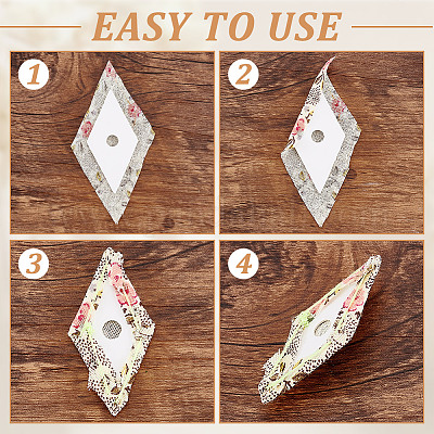 Шаблоны для квилтинга из бумаги с ромбами AJEW-WH0473-41-1