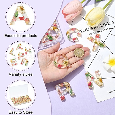 26шт 26 стиля прозрачные подвески из эпоксидной смолы CRES-YW0002-28D-1