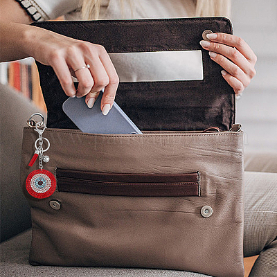 4 шт. 4 цвета сглаза полный брелок со стразами KEYC-DC0001-24-1