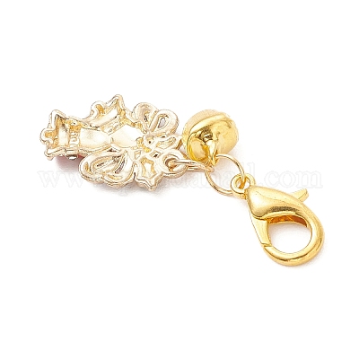 7 шт. подвесные украшения из эмалевого сплава на рождественскую тематику HJEW-MZ00328-1