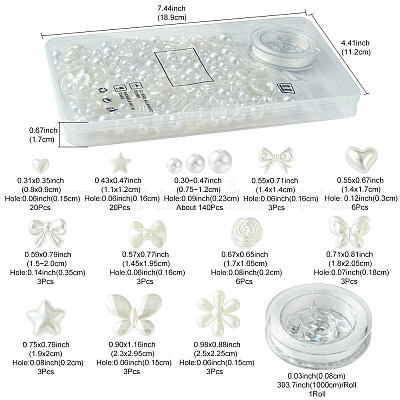 DIY ABS пластик имитация жемчуга бусины браслеты наборы для изготовления ювелирных изделий DIY-FS0006-53-1