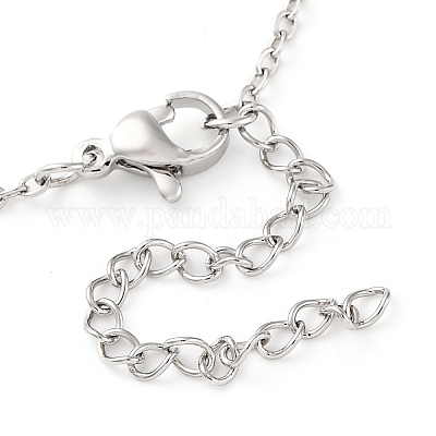 Прямоугольные латунные подвески с кубическим цирконием для женщин NJEW-G156-01P-1