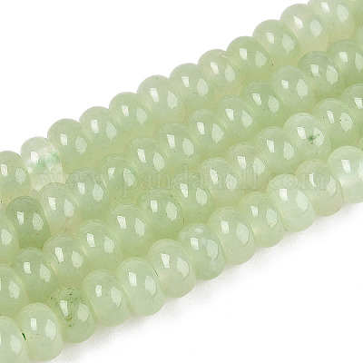 Окрашенные природные белый нефрит бисер пряди G-T139-59A-13-1