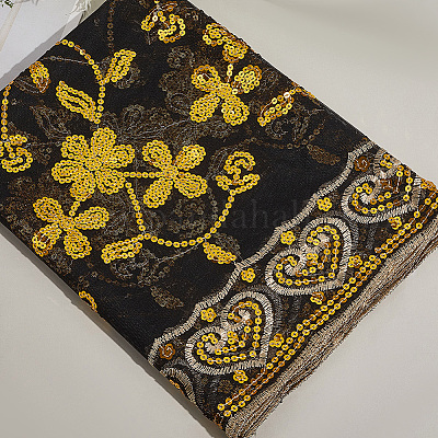 Съемная шаль из полиэстера с пайетками AJEW-WH20072-20A-01-1