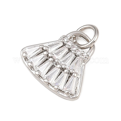 Латунные микропаве прозрачные кубические циркониевые подвески KK-G544-01P-01-1