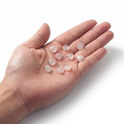 Природного розового кварца подвески G-T132-005D-1