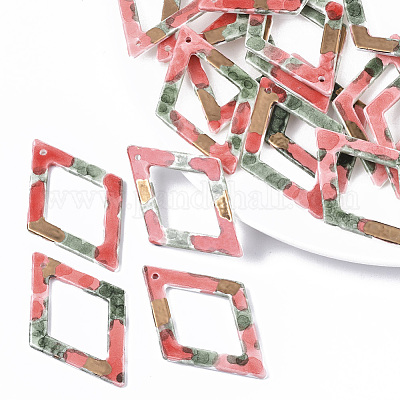 Ручной работы фарфора большие кулоны PORC-S501-012A-1