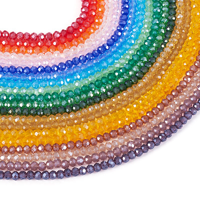 20 нить 20 цвета гальванические стеклянные бусины нити EGLA-TA0013-03-1