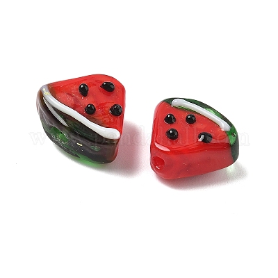 Бусины ручной работы в технике лэмпворк с неровностями X-LAMP-R003-04E-01-1