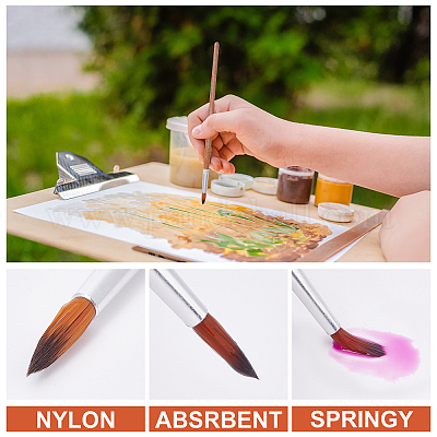 13個のアーティストペイントブラシセット 水彩 ガッシュ アクリル 絵画