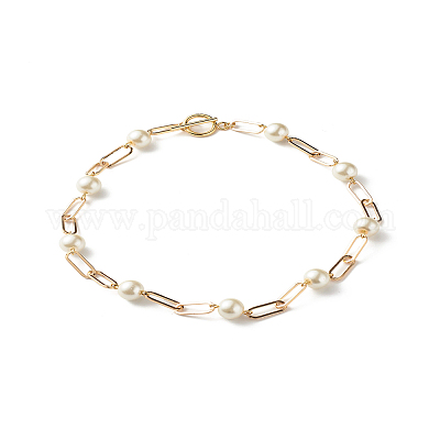 Стеклянные под жемчуг бисера ожерелья X1-NJEW-TA00005-1