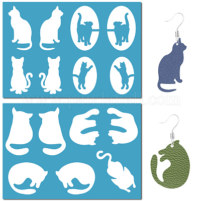 Акриловая серьга ручной работы шаблон DIY-WH0359-064-1