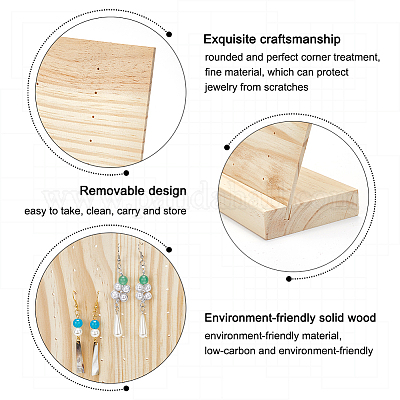 Витрины для сережек с наклоном из дерева EDIS-WH0021-21-1