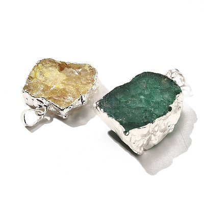 Подвески из необработанного натурального окрашенного кварца G-G895-05S-M-1