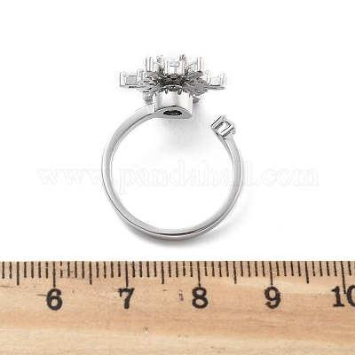 Снежинка вращающиеся открытые манжеты кольца для женщин&nbsp;LS-RJEW-S402-11P-1