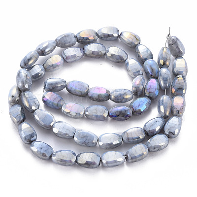 Непрозрачные для выпечки расписные хрустящие бусины нитки EGLA-S174-21G-1